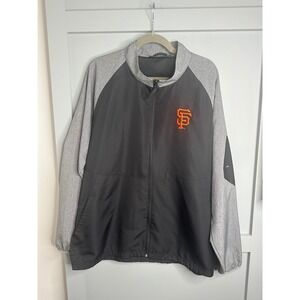 Dunbrooke San Francisco Giants Baseball Jacket Full‎ Zip Mens L Black and Gray